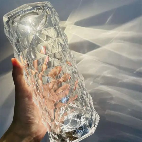 Diamond Rose Crystal Lamp